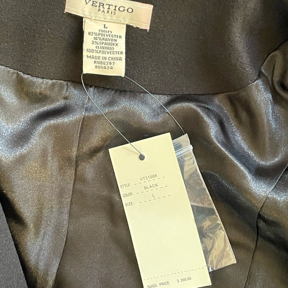 Vértigo Paris Women Classic Duffle Style Toggle Coat Size L Black Dry Clean - Picture 6 of 16